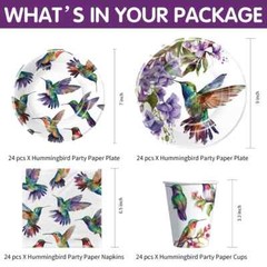 Hummingbird Birthday Party Decorations – Bird Hummingbird Party Supplies Plat…