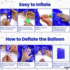 KatchOn, Navy Blue Number 8 Balloon – 40 Inch | Number 8 Balloons for Birthda…
