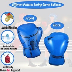 Boxing Gloves Balloons Pack of 4 Boxing Party Decorations Boxing Wrestle Matc…