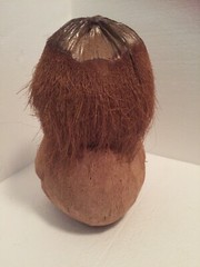 9” Hawaiian Coconut Shell Maraca Woman Musician Tiki Bar Luau Party