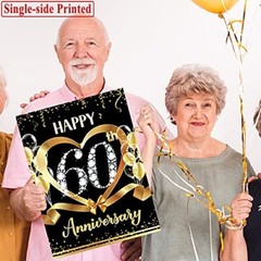 60th Anniversary Yard Sign Decoration Happy 60th Anniversary Wedding Outdoor …