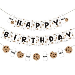 Milk and Cookies Birthday Party Decorations, Cookie Milk Happy Birthday Party…