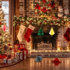 Adornos navideños de papel de panal, bolas de panal para árbol vintage