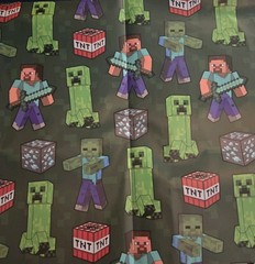 Mine Craft Birthday Banner And Wrapping Paper