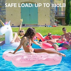 Pool Floats for Adults, Large Floats Inflatable Floatie Loungers with Glitter…