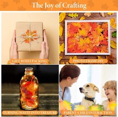 350PCS Fall Maple Leaves – Autumn Leaf Garland hojas Mixed Color