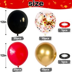 Luxurious Red, Black & Gold Balloon Set – Perfect for Memorable Event Decor!