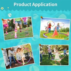 2 Pack Adjustable Color Hoops for , Party Games, Gymnastics Training and Dog