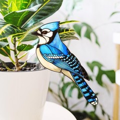 Fun for acrylic Bird Pot Decor for Whimsical Garden Accents and Plant