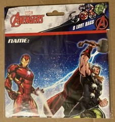 Marvel Avengers 8 Loot Bags & Spider-man 35″ Foil Balloon New! Free Ship!