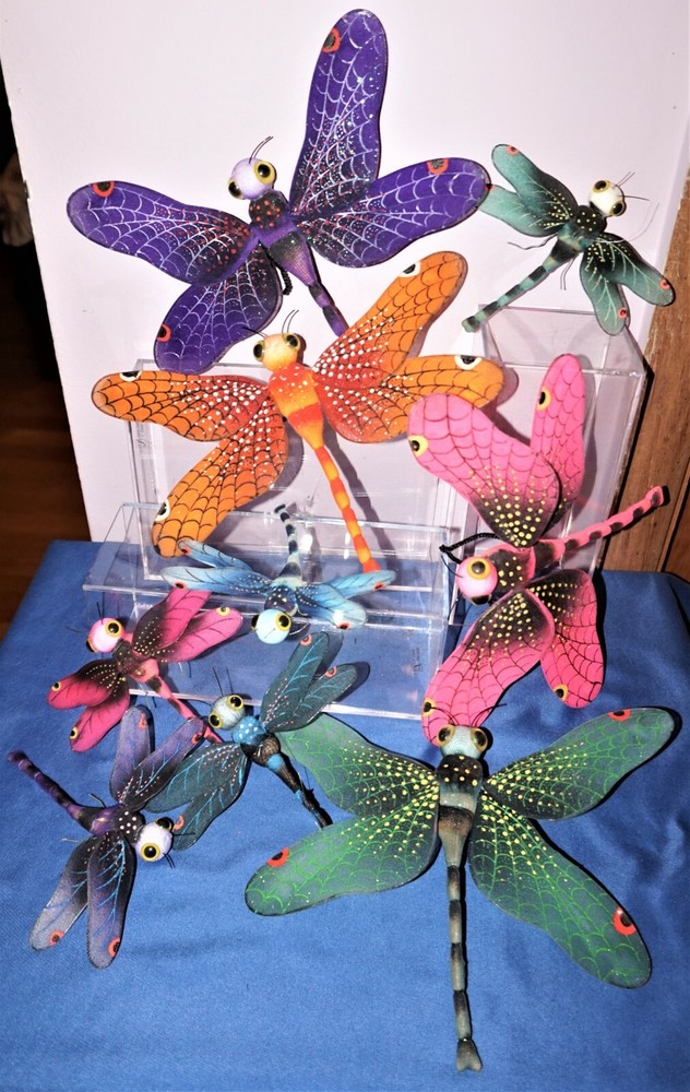 9 Dragonfly Nylon Mesh Decorations Hanging Décor Girl Bedroom Baby Nursery