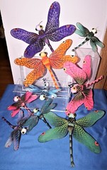 9 Dragonfly Nylon Mesh Decorations Hanging Décor Girl Bedroom Baby Nursery