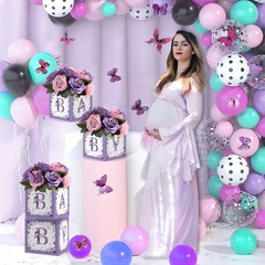Sage Purple Baby Shower Boxes 4pcs Sage Green Gender Reveal Party Supplies Sage
