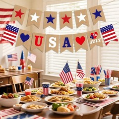 4th of July Banner Decorations, Fourth of July Patriotic Banner Decorations, …