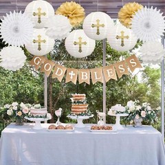 First Communion Banner Kit, Baptism Decorations for Boys Girls, First Communi…