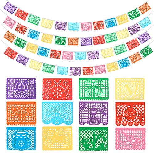 100Ft Mexican Party Banner Fiesta Papel Picado Banner Cinco de Mayo Decor