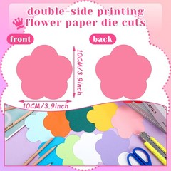 360 Pcs Spring Cutouts Paper 3.9 Inch Assorted Color Die Cuts for DIY Craft P…