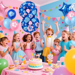 Tropical Floral Number large Balloon – 10-pack, includes hibiscus and palm le…