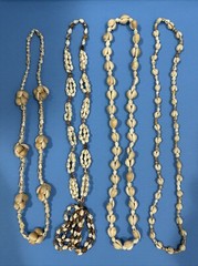 4 Hawaiian Sea Shell Lei Luau Tiki Beach Costume Party Wedding Necklace