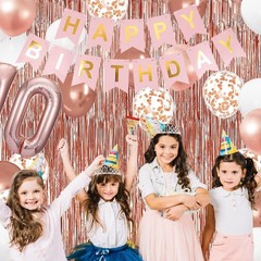 18th Birthday Decorations for Girls, Happy 18th Birthday Banner, Balloon, Cake