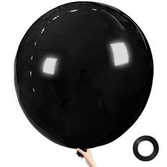Big 36 Inch Balloons, 9Pcs Black Giant Big Latex Balloon, Large Baloons for B…