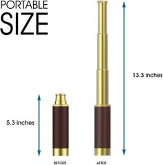 Portable Collapsible Pirate Telescope Set with Treasure Map & Pocket Compass
