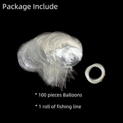 Small Clear Balloons, 100pack 8inch Mini BoBo Play Balloons Stuffable Fake Bu…