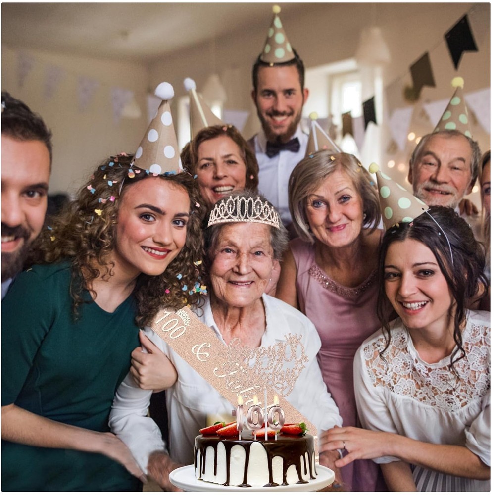 100th Birthday Decorations Set for Women