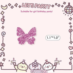 100Pcs Butterfly Confetti, Pink Glitter Butterfly Paper Scatter, Little Butterfl