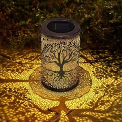 Solar Garden Lantern Sunflower Pattern Projection Vintage Sunflower Design