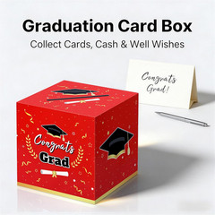 Graduation Decorations 2026 Red Graduation Card Box Graduation Party Decorations