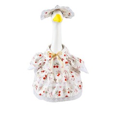 23 Inch Porch Goose Outfit Spring Costume Set with Vibrant Floral Patterns