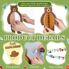 2 Pack Camping Party Decorations Adventure Awaits Banner Garland VBS Vacation…