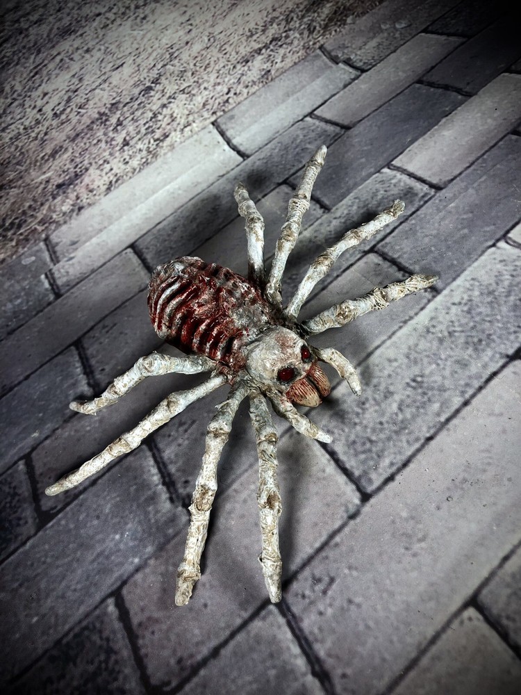 Creepy Horror Doll Skeleton Spider Albino Re Painted Halloween