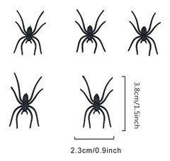 200 PCS Plastic Spiders Realistic Spiders Halloween Prank Props Decorations