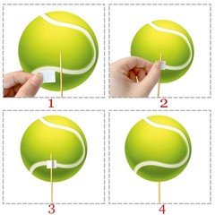 22 PCS Tennis Party Decoration Ball Centerpiece Sticks Table Topper Supplies