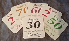 100 Beer Mats, don’t take my drink, I’m Dancing, any colour wording, 1 mm thick