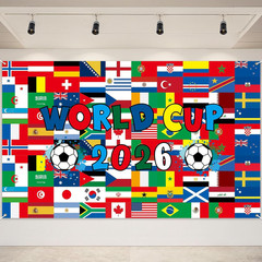 World Cup Backdrop 2026 48 Countries International Flag 43X71 Inch Soccer World