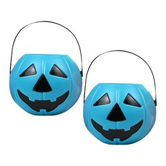 2 Pcs Pumpkin Containers for Candy Trick Treat Bucket Pail Kids Halloween