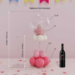 Clear Acrylic Tabletop Balloon Stand Kit, 15.75 Inch 10 pack Ballon Stick Hol…