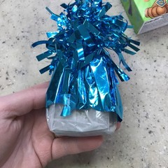Scooby-Doo Balloon Weight Centerpiece Green w/ Blue Tinsel Birthday Party Gift