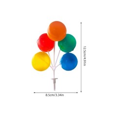 Multi-Color Plastic Balloon Cake Toppers, Mini Balloon Garland Reusable Decor…