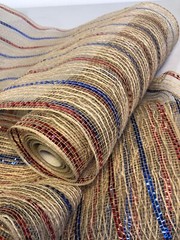 Table Runner / Swag Patriotic USA Party Decoration 24 Foot Roll Glitter Red Blue