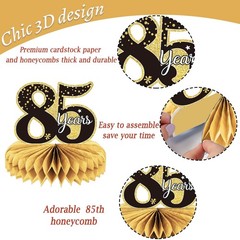 9 Pieces 85th Birthday decorations 75th birthday centerpieces