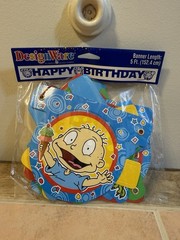 Vtg 1998 American Greetings DesignWare Rugrats Happy Birthday Party Banner 5′