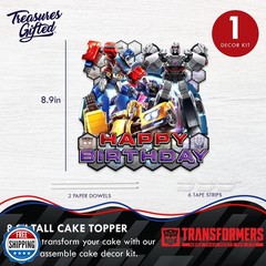 Treasures Gifted Officially Licensed Transformers Cake Decorations Set – (24)