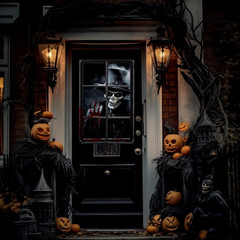 Halloween Decorations Blood Skeletons Scary Horror Window Poster 2PCS 32″ X 47″