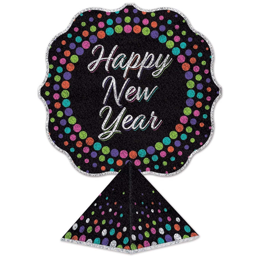 Beistle 3-D Happy New Year Centerpiece – New Years | Party Supply | Decoration