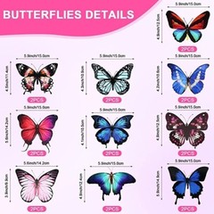 108Pcs Butterfly Party Decoration Set For Holiday , Birthday