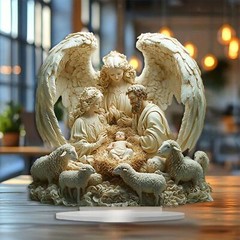 Acrylic Family Angel Decor 2D Flat Ornament Ideal Gift Desktop Ornament Party